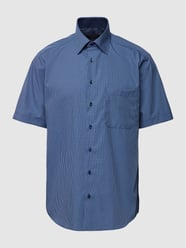 Freizeithemd mit Karomuster von Eterna Blau - 25