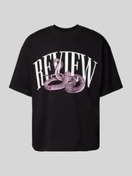 T-shirt z nadrukiem z motywem i logo od REVIEW - 30