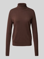 Gebreide pullover met ribboorden van Christian Berg Woman Bruin - 35