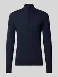 Slim Fit Strickpullover mit Troyer-Kragen von Profuomo - 22