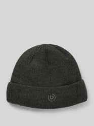 Beanie mit Label-Stitching von bugatti Grau - 8