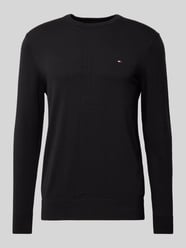 Strickpullover mit Logo-Stitching von Tommy Hilfiger Schwarz - 25