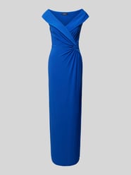 Abendkleid mit Knotendetail Modell 'LEONIDAS' von Lauren Ralph Lauren Blau - 6