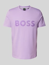 T-Shirt mit Label-Print von BOSS Green Lila - 28