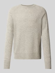 Gebreide pullover van wol met deelnaden, model 'LUXURY' van CK Calvin Klein Grijs / zwart - 36