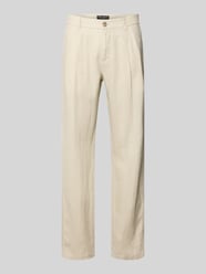 Tapered Leinenhose mit Gürtelschlaufen Modell 'OSBY JOGGER' von Marc O'Polo Beige - 1