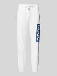 Regular Fit Sweatpants mit Label-Print Modell 'Nuram' von Hugo Blue Weiß - 45