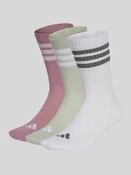 Skarpety z mieszanki bawełny w zestawie 3 szt. od adidas Sportswear Fuksjowy - 2