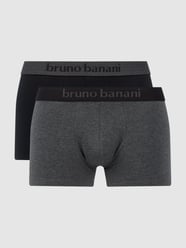 Trunks mit elastischem Logo-Bund von Bruno Banani Grau - 28
