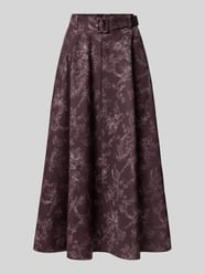 Maxi-Rock mit floralem Allover-Print von windsor. Bordeaux - 42