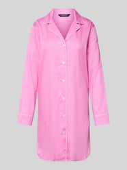 Relaxed Fit Nachthemd mit Viskose-Anteil Modell 'Notch' van Lauren Ralph Lauren Fuchsia - 46