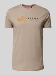 T-Shirt mit Label-Print von Alpha Industries Beige - 11