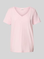 Regular Fit T-Shirt aus Baumwoll-Elasthan-Mix von s.Oliver RED LABEL Pink - 14