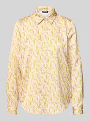 Regular fit blouse met lange mouwen met all-over motief model 'Bliss2' van JOOP! Beige - 2