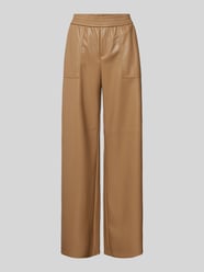 Wide Leg Hose in Leder-Optik Modell 'Mara' von ROSNER Beige - 42