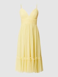 Cocktailkleid aus Mesh von Jake*s Cocktail Gelb - 45