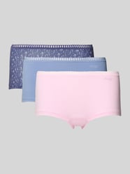 Slip met logoprint in een set van 3 stuks, model 'Crush' van Sloggi Fuchsia - 19