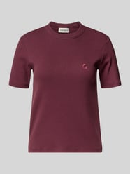 T-shirt met labelstitching van Carhartt Work In Progress Bordeaux - 20