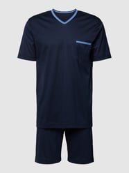 Pyjama van katoen van Mey Blauw - 16