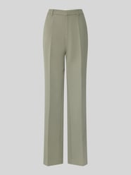 Straight leg pantalon met persplooien, model 'Alice' van Neo Noir Groen - 29