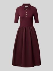 Midikleid mit Polokragen von Tommy Hilfiger Bordeaux - 5