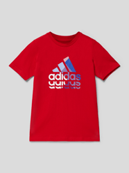 T-Shirt mit Label-Print von ADIDAS SPORTSWEAR Rot - 16