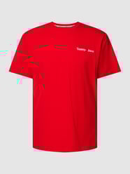 T-Shirt mit Label-Stitching von Tommy Jeans Rot - 33