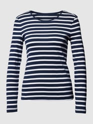 Longsleeve mit geripptem Rundhalsausschnitt von Christian Berg Woman Blau - 31