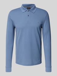 Slim Fit Poloshirt mit Logo-Stitching von Christian Berg Men Blau - 18