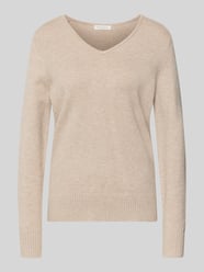 Strickpullover aus Viskose-Mix mit V-Ausschnitt von Christian Berg Woman Beige - 19