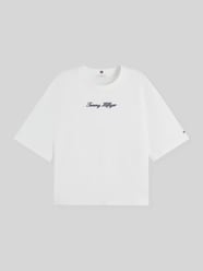 t-shirt o kroju loose fit z czystej bawełny z napisem z logo od Tommy Hilfiger - 1