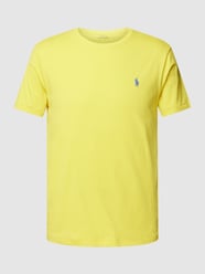 T-Shirt mit Label-Stitching von Polo Ralph Lauren Gelb - 45