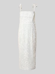 Knielange jurk met pailletten en veters van Marc Cain - 7