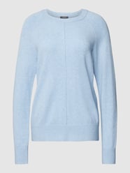 Gebreide pullover met ribboorden van Montego Blauw - 25