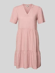 A-lijn vrijetijdsjurk van mix van viscose en linnen model 'TIRI-GOA' van ONLY Fuchsia - 29