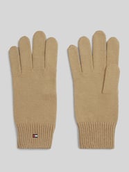 Handschuhe aus Baumwoll-Mix mit Woll-Anteil von Tommy Hilfiger Beige - 2