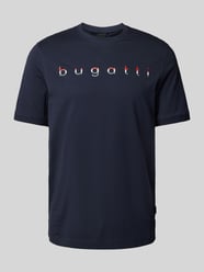 T-Shirt mit Logo-Print von bugatti Blau - 16