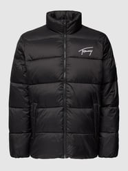 Kurtka pikowana PLUS SIZE z wyhaftowanym logo od Tommy Jeans Plus Czarny - 40