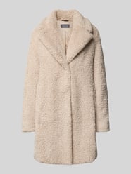 Relaxed fit lange jas van imitatiebont met reverskraag van WHITE LABEL - 28