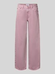 Jeansy z szerokimi nogawkami w 5 kieszeni model 'INCH' od Topshop - 7