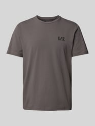 T-Shirt mit Label-Print von EA7 Emporio Armani Grau - 19