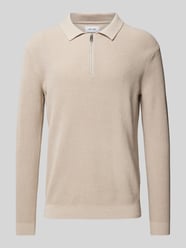 Gebreide pullover met korte ritssluiting, model 'MATTEO' van Only & Sons - 27