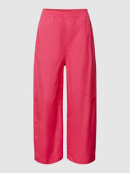 Wide fit stoffen broek met elastische band van MAERZ Muenchen Fuchsia - 34