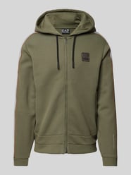 Sweatjacke mit Label-Patch von EA7 Emporio Armani Grün - 7