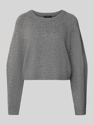 Cropped Strickpullover mit gerippten Abschlüssen von Oui - 14
