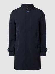 Slim fit lange jas met uitneembare capuchon, model 'Augustia'  van Bruun & Stengade Paars - 1