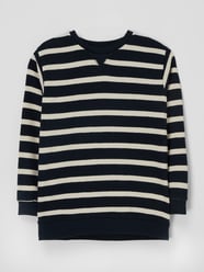 Sweatshirt met streepmotief  van Basefield Blauw / turquoise - 48