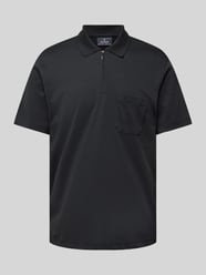 Regular Fit Poloshirt mit Logo-Stitching von RAGMAN Schwarz - 25