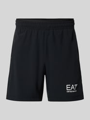 Szorty z logo i elastycznym pasem od EA7 Emporio Armani - 16
