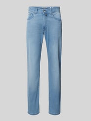 Tapered Fit Jeans im 5-Pocket-Design Modell 'Lyon' von Pierre Cardin Blau - 3